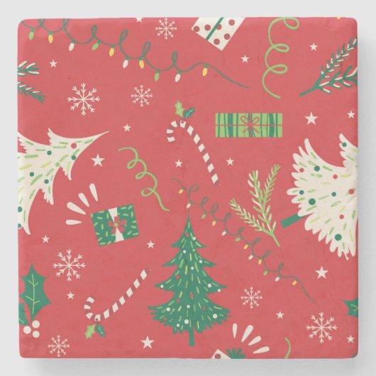 Weihnachtsbaum: Ziergestaltung. Steinuntersetzer (Vorderseite)