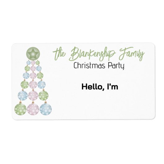 Weihnachtsbaum-Zierturm - Name des Papiers (Vorne)