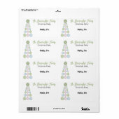 Weihnachtsbaum-Zierturm - Name des Papiers (Vorne)