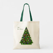 Weihnachtsbaum zu und von den Tasche des Haushalts (Rückseite)