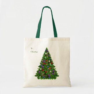 Weihnachtsbaum zu und von den Tasche des Haushalts
