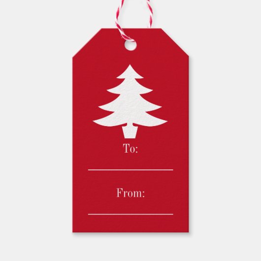 Weihnachtsbaum zu und von Geschenketiketten Geschenkanhänger (Vorderseite)