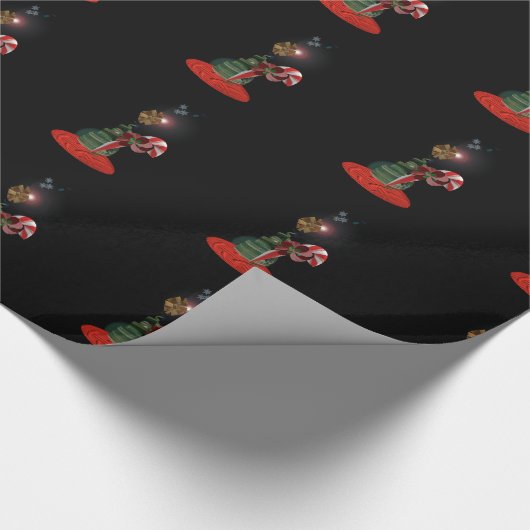 Weihnachtsbaum-Zuckerstange-Packpapier Geschenkpapier (Ecke)