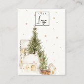 Weihnachtsbaum Zuhause Snow Logo Blank Jewelry Hol Visitenkarte (Vorderseite)