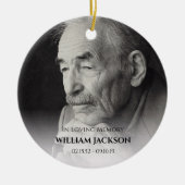 Weihnachtsbaum zum Foto Keramik Ornament (Vorne)