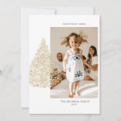 Weihnachtsbaum Zwei Foto 2022 Weihnachtskarte Feiertagskarte (Vorderseite)