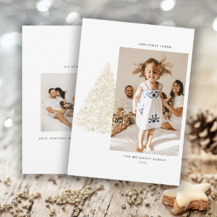 Weihnachtsbaum Zwei Foto 2022 Weihnachtskarte Feiertagskarte