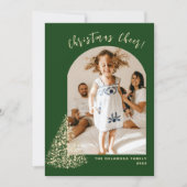 Weihnachtsbaum Zwei Foto 2023 Weihnachtskarte Feiertagskarte (Vorderseite)