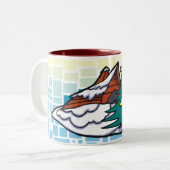 Weihnachtsbaum Zweifarbige Tasse (Vorderseite Links)