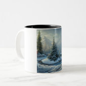 Weihnachtsbaum Zweifarbige Tasse (Vorderseite Links)