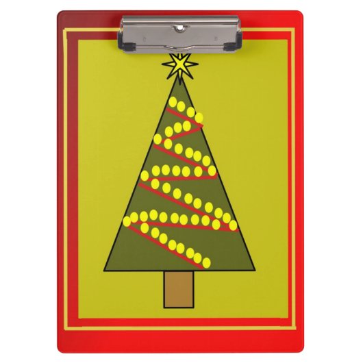 Weihnachtsbaum-Zwischenablage Klemmbrett (Vorderseite)