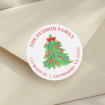 Weihnachtsbaumadresse für Wasserfarben