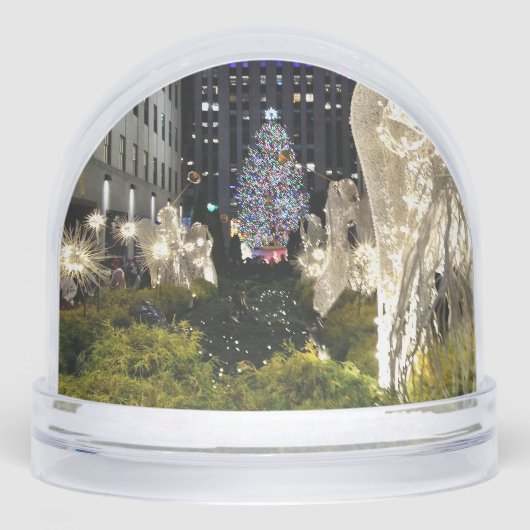 WeihnachtsbaumAngels am Rockefeller Plaza NYC Schneekugeln (Vorderseite)