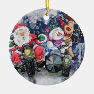 Weihnachtsbaumanhänger Frohe Weihnachten Freunde - Keramik Ornament