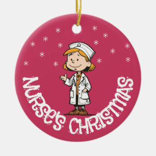 Weihnachtsbaumanhänger für Krankenschwestern Ind Keramik Ornament