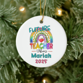 Weihnachtsbaumanhänger für zukünftige Lehrer Keramik Ornament