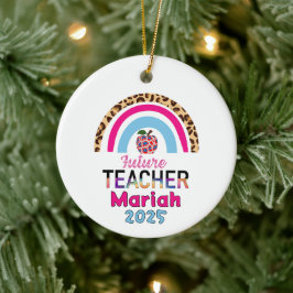 Weihnachtsbaumanhänger für zukünftige Lehrer Keramik Ornament