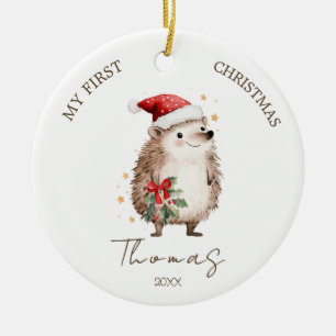 Weihnachtsbaumanhänger Igel Baby 1. Weihnachten Fo Keramik Ornament