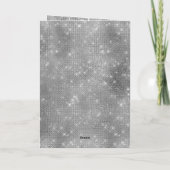 Weihnachtsbaumanhänger mit silbernem Glanz und hüb Karte (Rückseite)