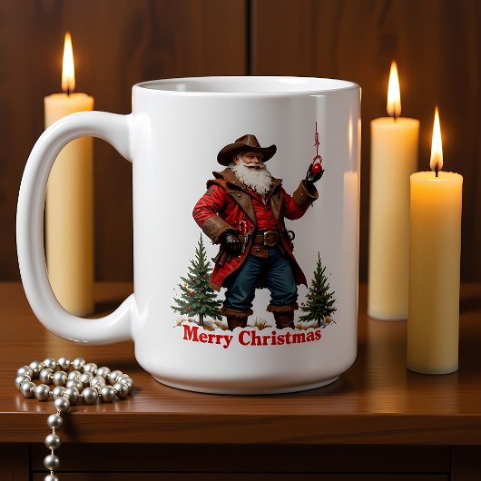 Weihnachtsbaumanhänger Outlaw Santa Kaffeetasse