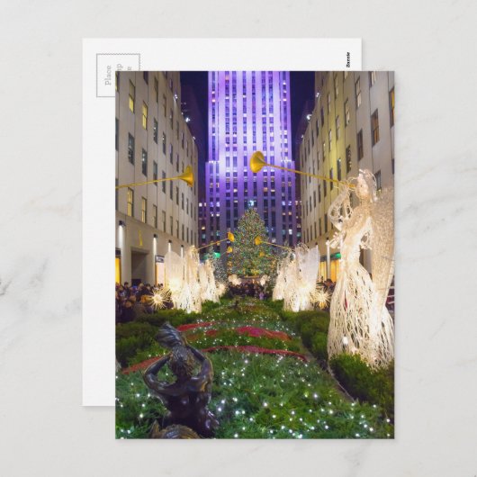 Weihnachtsbaumansicht 2015 feiertagspostkarte (Vorne/Hinten)