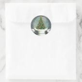 Weihnachtsbaumaufkleber Runder Aufkleber (Tasche)