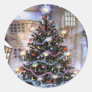 Weihnachtsbaumaufkleber Runder Aufkleber