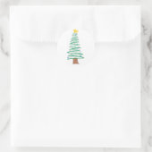 Weihnachtsbaumaufkleber Runder Aufkleber (Tasche)