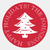 Weihnachtsbaumaufkleber und Umschlag Aufkleber (Vorderseite)