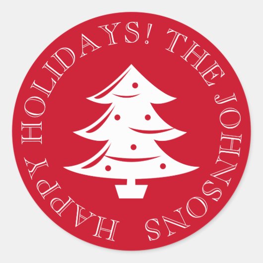 Weihnachtsbaumaufkleber und Umschlag Aufkleber (Vorderseite)