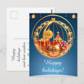 Weihnachtsbaumausstellung mit Geschenken Postkarte (Vorne/Hinten)
