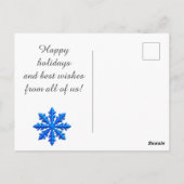 Weihnachtsbaumausstellung mit Geschenken Postkarte (Rückseite)