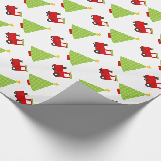 Weihnachtsbaumbahn Geschenkpapier (Ecke)