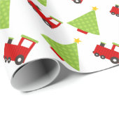 Weihnachtsbaumbahn Geschenkpapier (Rolleneckpunkt)
