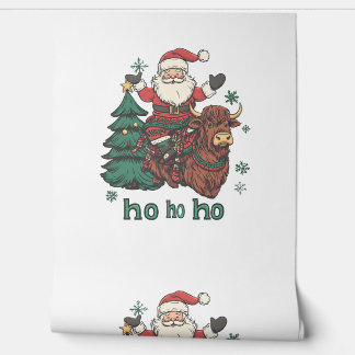 Weihnachtsbaumbeleuchtung der Frauen Santa Riding  Tapete