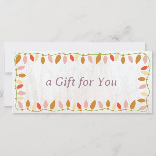 Weihnachtsbaumbeleuchtung - Geschenkgutschein (Vorderseite)