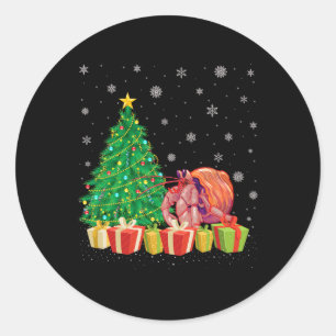 Weihnachtsbaumbeleuchtung Weihnachtsmannhut Einsie Runder Aufkleber