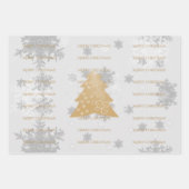 Weihnachtsbaumblättern für Gold Festivals Geschenkpapier Set (Vorderseite 3)