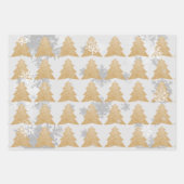Weihnachtsbaumblättern für Gold Festivals Geschenkpapier Set (Vorderseite 2)