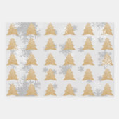 Weihnachtsbaumblättern für Gold Festivals Geschenkpapier Set (Vorderseite)