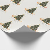 Weihnachtsbaumblätterpapier für Waldtiere Geschenkpapier (Ecke)