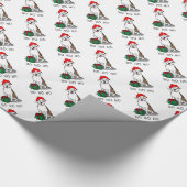 WeihnachtsbaumBull (lt brindle white 3) Niedlich Geschenkpapier (Ecke)