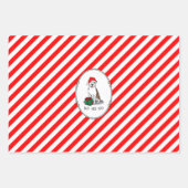 WeihnachtsbaumBull (lt brindle white 3) Niedlich Geschenkpapier Set (Vorderseite 2)