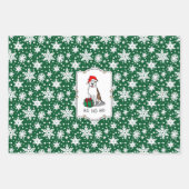 WeihnachtsbaumBull (lt brindle white 3) Niedlich Geschenkpapier Set (Vorderseite)