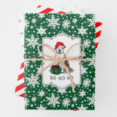 WeihnachtsbaumBull (lt brindle white 3) Niedlich Geschenkpapier Set (Beispiel)