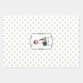 WeihnachtsbaumBull (lt brindle white 3) Niedlich Geschenkpapier Set (Vorderseite 3)