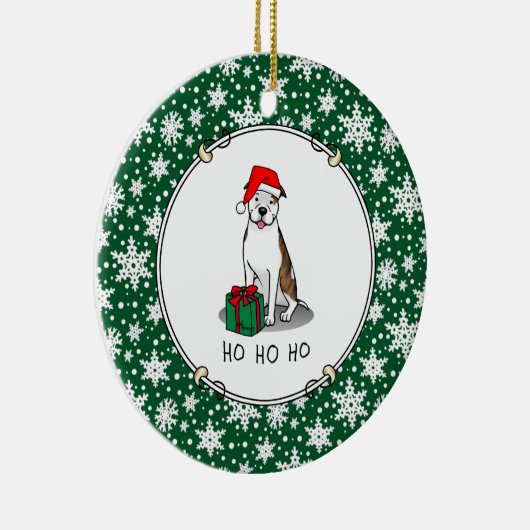 WeihnachtsbaumBull (lt brindle white 3) Niedlich Keramik Ornament (Rechts)