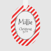 WeihnachtsbaumBull (lt brindle white 3) Niedlich Ornament (Rückseite)