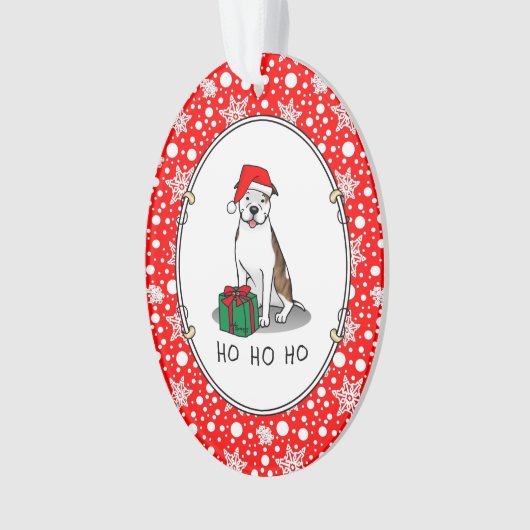 WeihnachtsbaumBull (lt brindle white 3) Niedlich Ornament (Vorderseite)