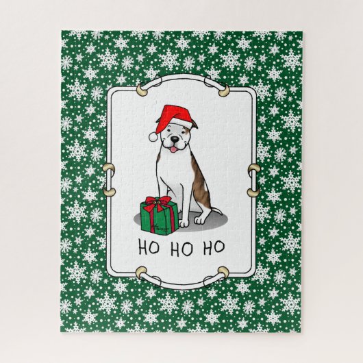 WeihnachtsbaumBull (lt brindle white 3) Niedlich Puzzle (Vertikal)